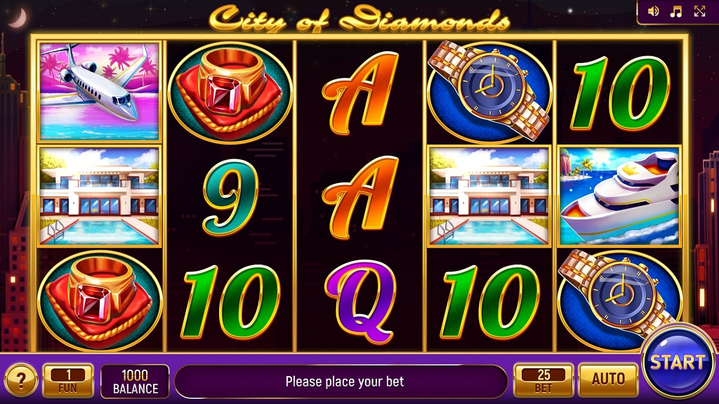 Screenshot of City of Diamonds slot from InBet