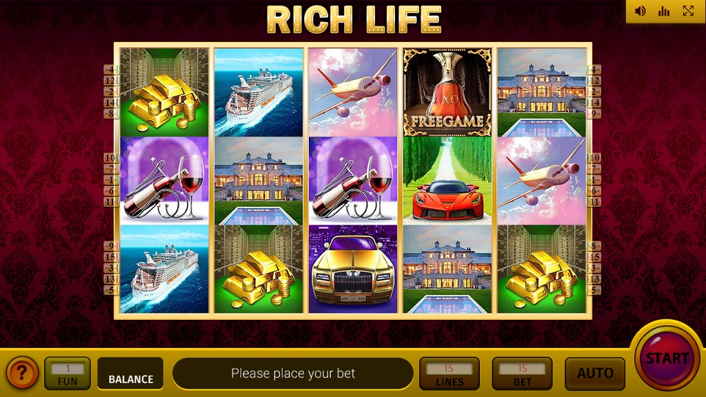 Screenshot of Rich Life slot from InBet